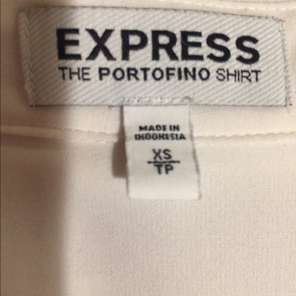 XS white Express button up portofino blouse - Picture 5 of 5